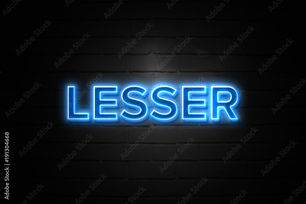 Lesser neon Sign on brickwall