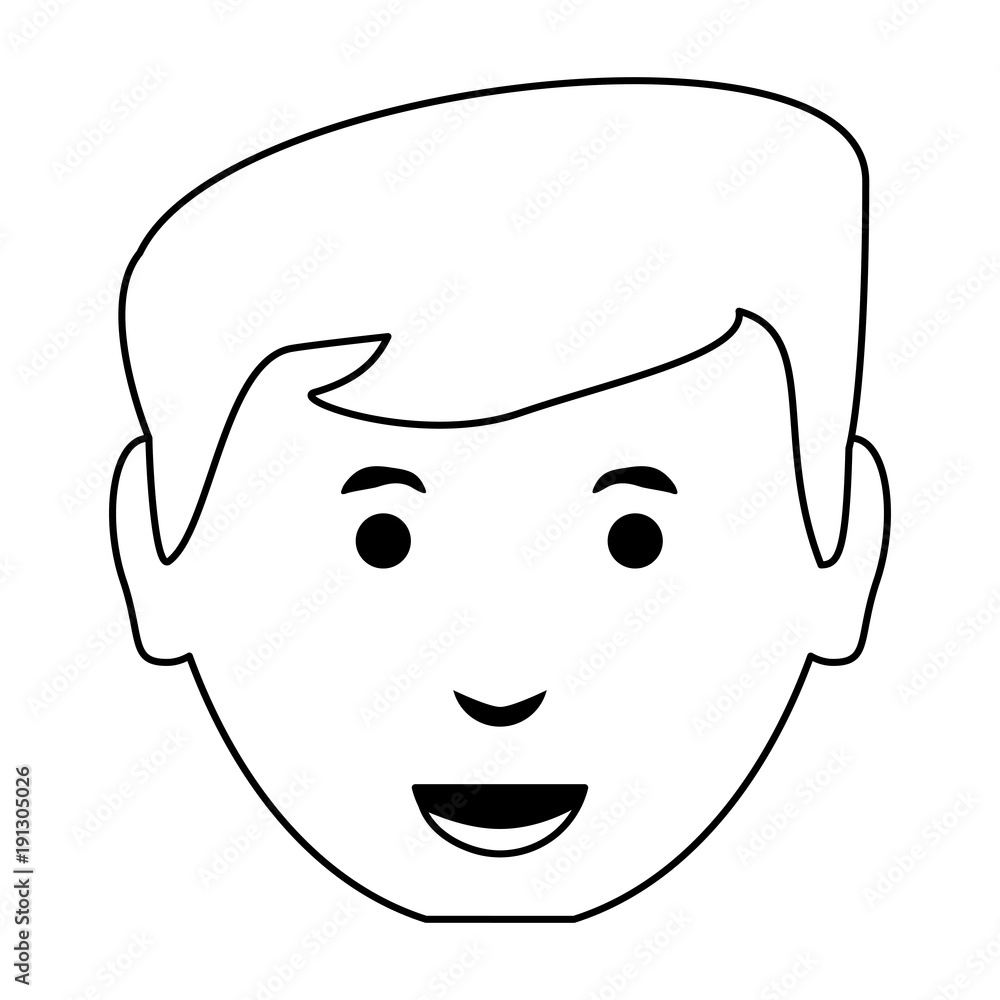 cartoon man face icon cartoon man face icon