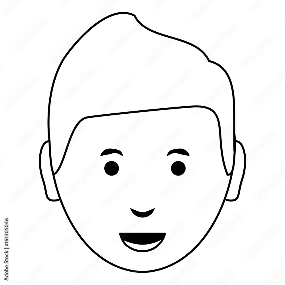 cartoon man face icon cartoon man face icon