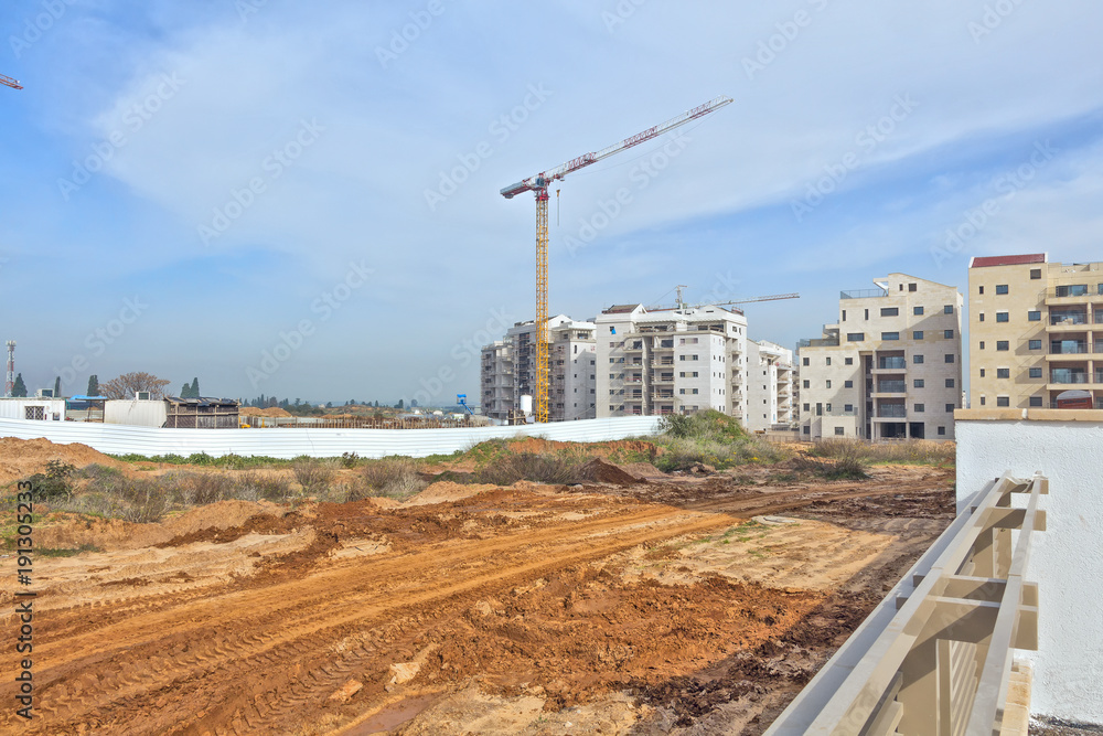 Construction of a residential area.