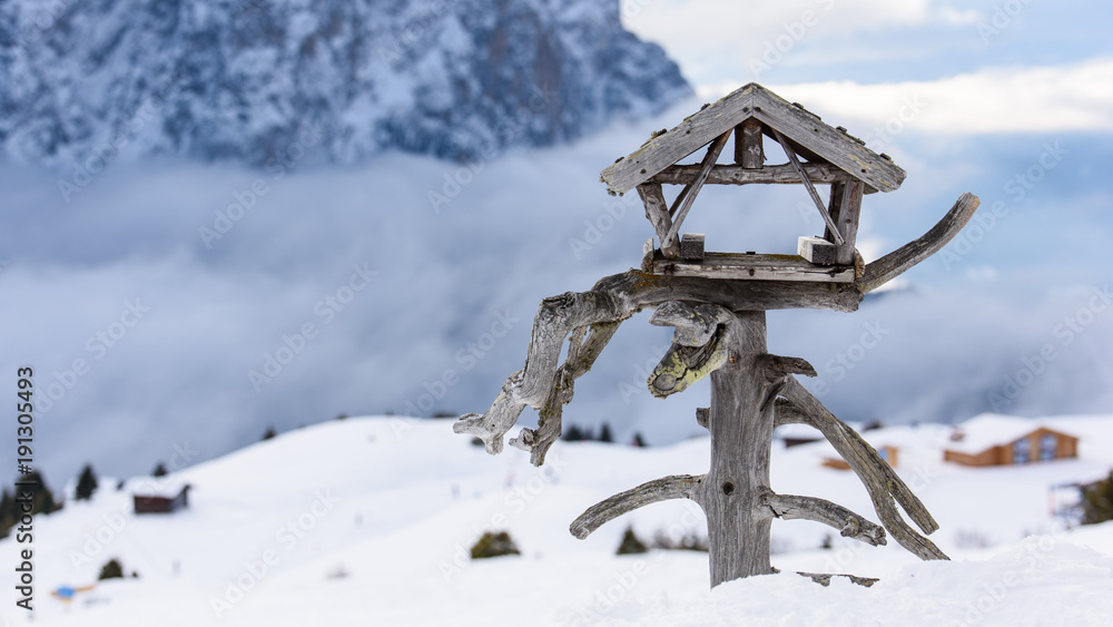 Dolomites. Magic of winter on the plateau of Siusi Dolomites. Magic of winter on the plateau of Siusi