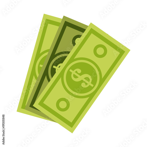 Money bills isolated icon vector illustration graphic design