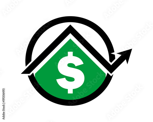 dollar roof money currency price finance image vector icon logo symbol