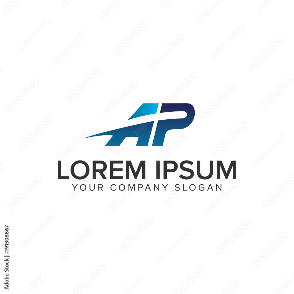 Letter A P comet logo design concept template. fully editable vector Letter A P comet logo design concept template. fully editable vector