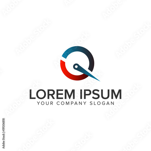 tachometer auto logo design concept template. fully editable vector