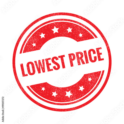Lowest Price grunge retro red isolated stamp on white background