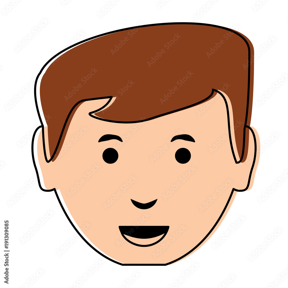 cartoon man face icon cartoon man face icon