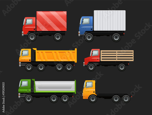 Vector set of various urban and city cars