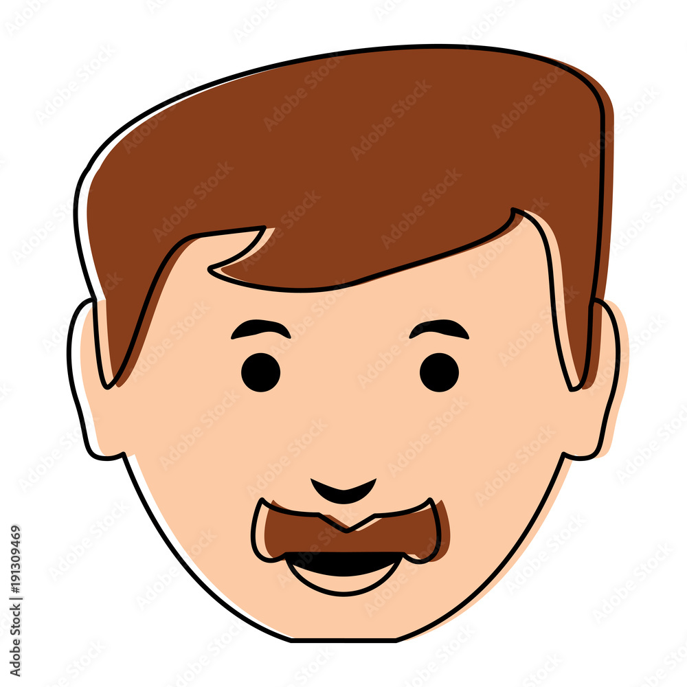 cartoon man face icon cartoon man face icon
