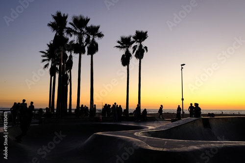 Sunset at the Venice Beach Skatepark