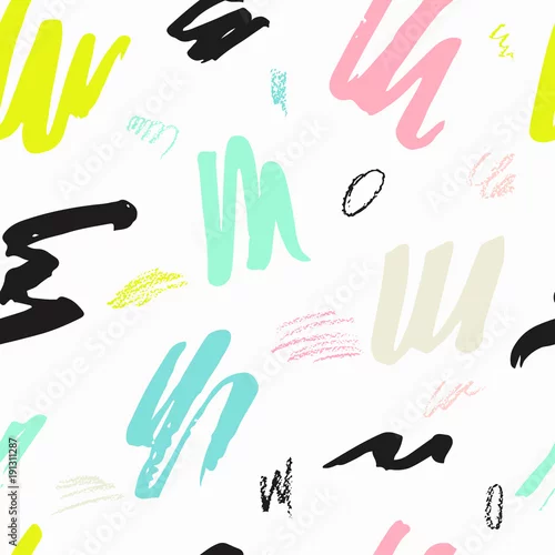 Tapety Modny wektor wzór z pociągnięciami pędzla.
