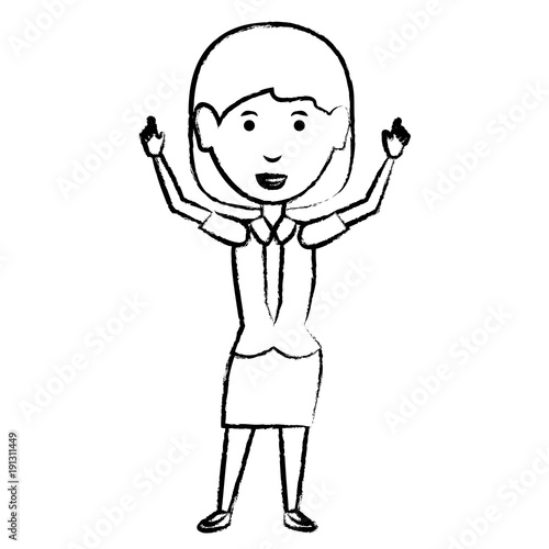 cartoon businesswoman icon