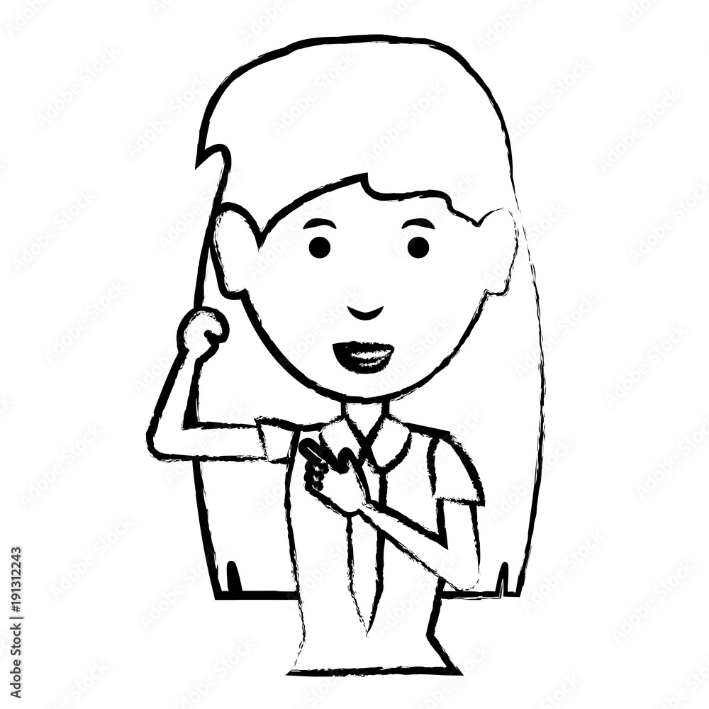 cartoon businesswoman icon