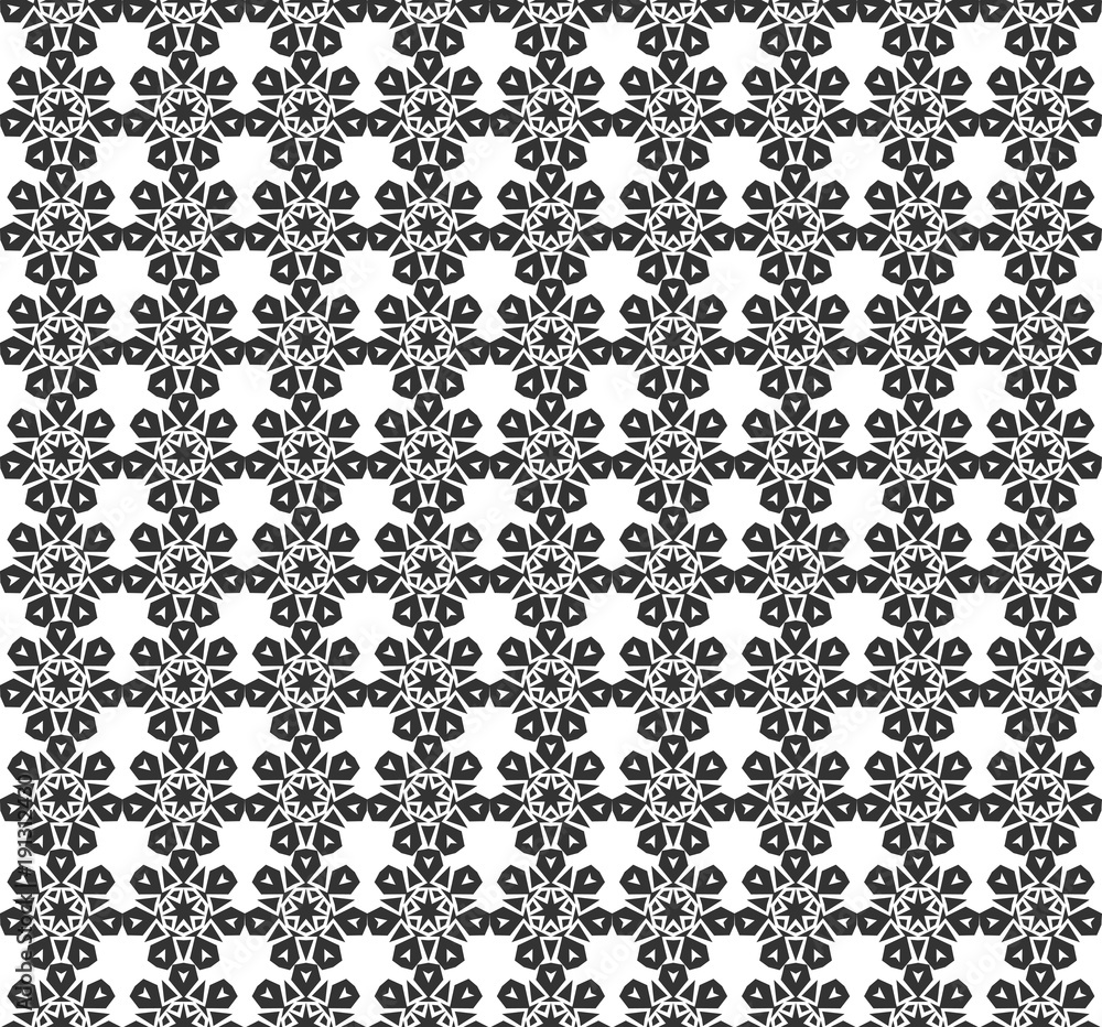 Abstract geometric Seamless pattern . Repeating geometric Black and white texture. geometric decoration