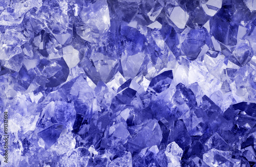 light sapphire crystals macro backgrond