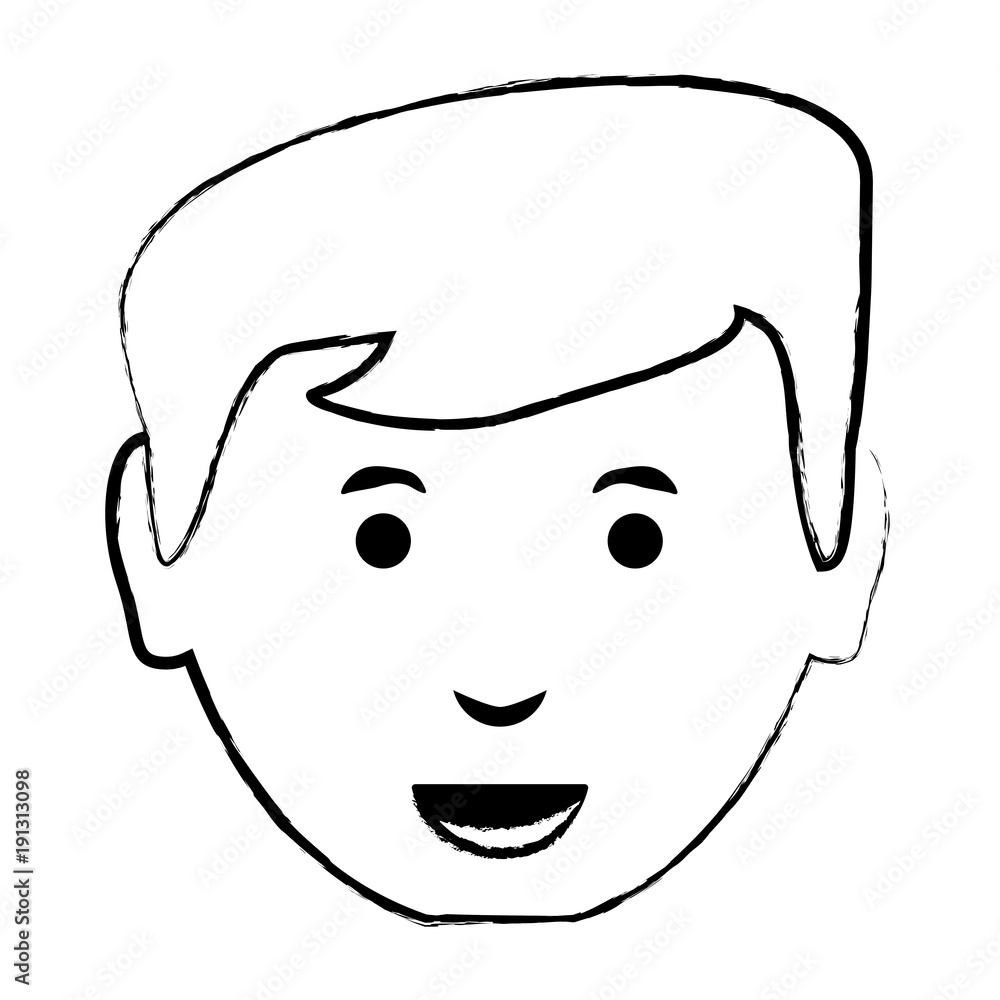 cartoon man face icon cartoon man face icon