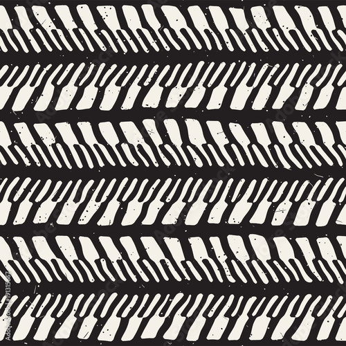 Simple ink geometric pattern. Monochrome black and white strokes background. Hand drawn ink texture for your design..