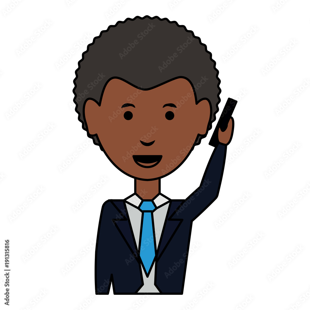 cartoon businessman icon