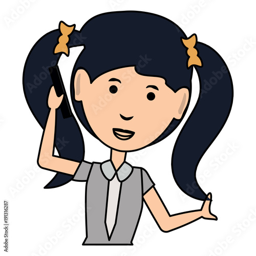 cartoon businesswoman icon