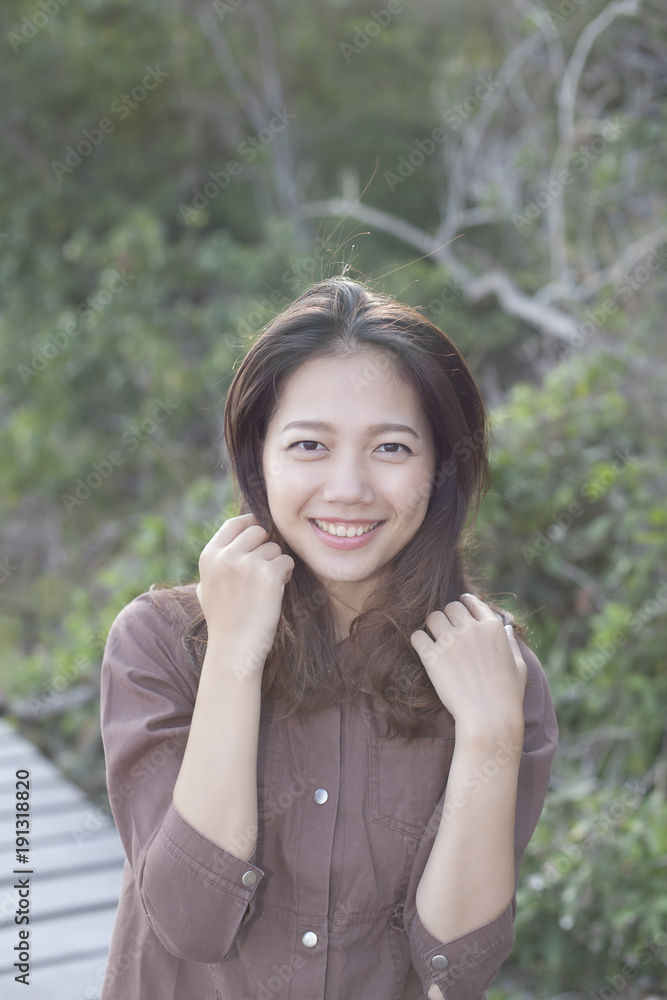 portrait of asian younger woman toothy smiling face portrait of asian younger woman toothy smiling face