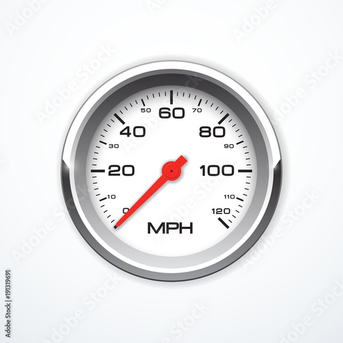 Vector realistic speedometer isolated