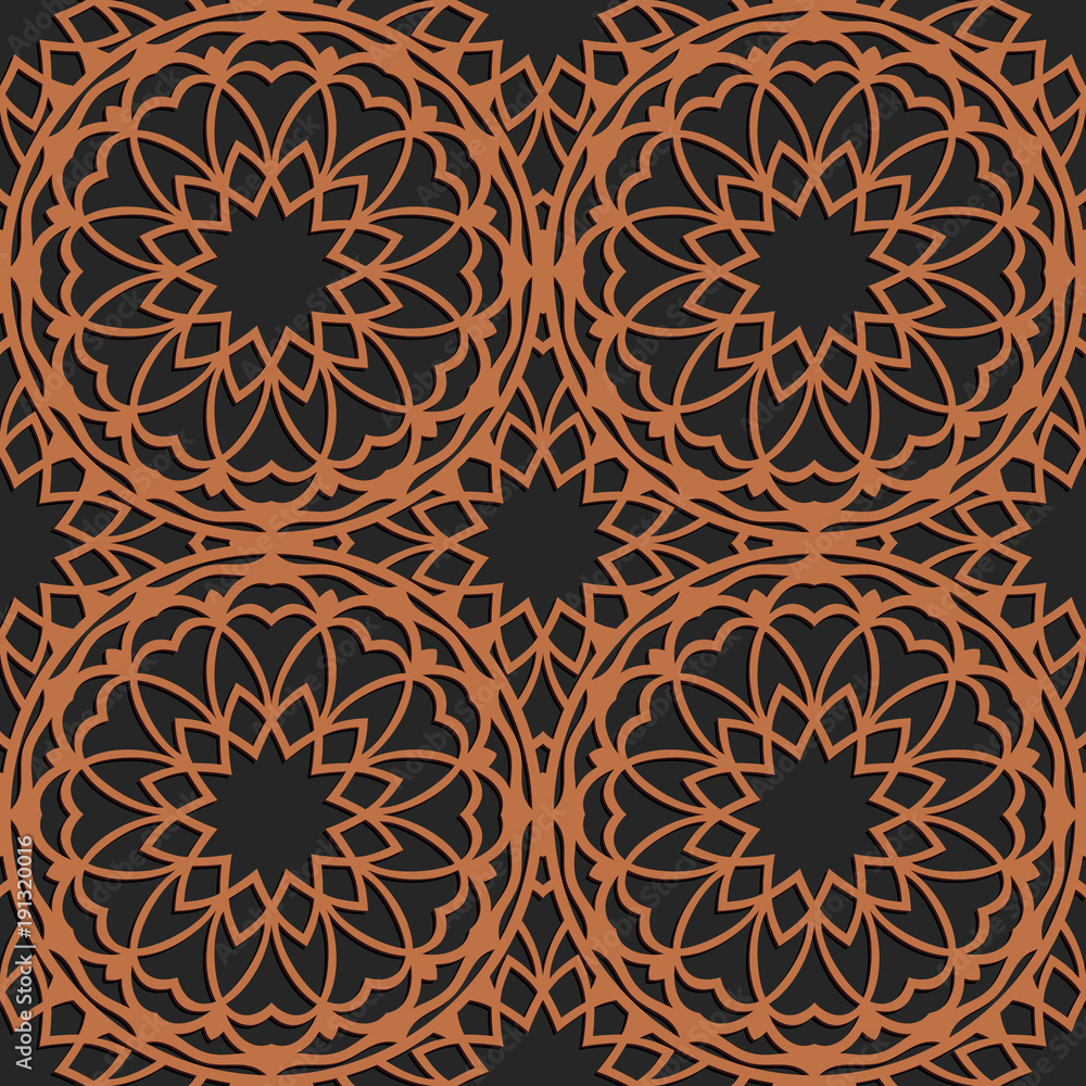 Laser cutting seamless pattern. Tapestry panel. Jigsaw die cut ornament. Lacy cutout silhouette stencil. Fretwork floral screen. Vector template for paper cutting, metal and woodcut. Laser cutting seamless pattern. Tapestry panel. Jigsaw die cut ornament. Lacy cutout silhouette stencil. Fretwork floral screen. Vector template for paper cutting, metal and woodcut.