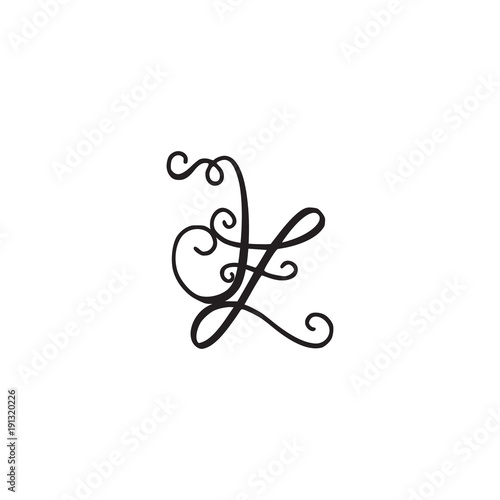 Handwritten monogram JZ icon