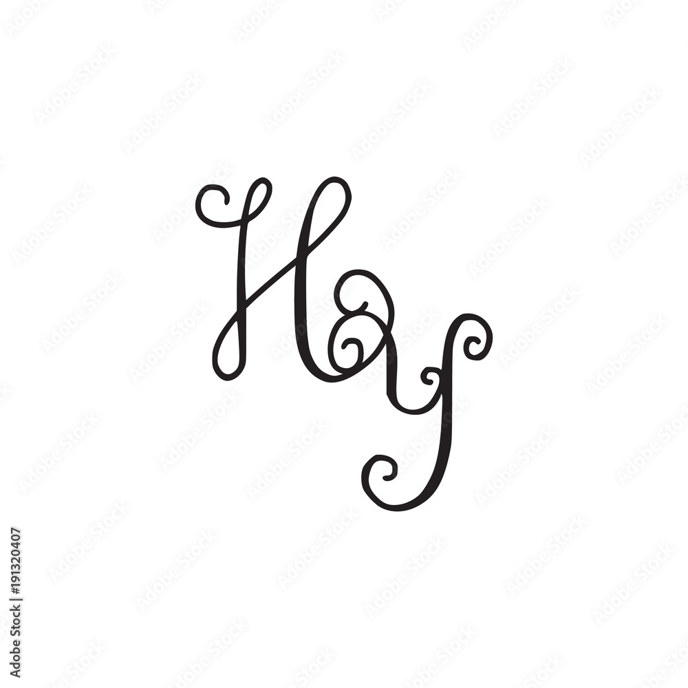 Handwritten monogram HY icon Handwritten monogram HY icon