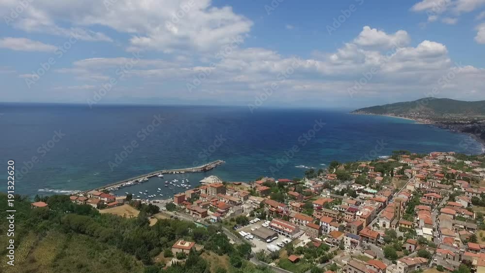 San Marco di Castellabate, aerial view,Cilento, Italy San Marco di Castellabate, aerial view,Cilento, Italy