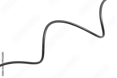 black wire isolate on white background