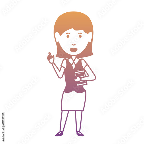 cartoon businesswoman icon