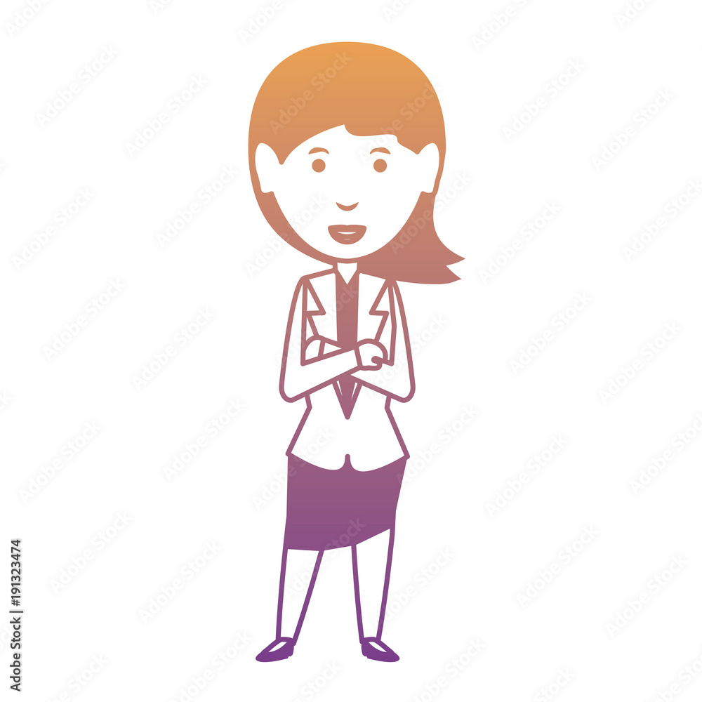 cartoon businesswoman icon