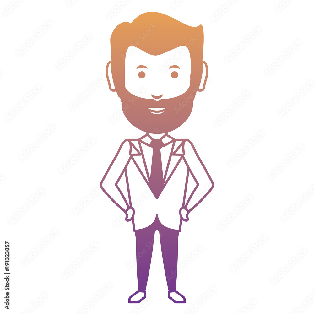 cartoon businessman icon