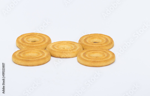 biscuits in white background