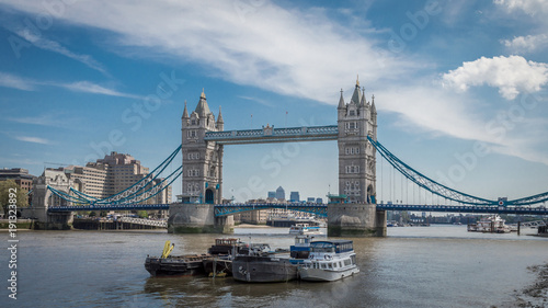 London  United Kingdom - May 5  2016   The tower bridge on a beautiful clear morning  London