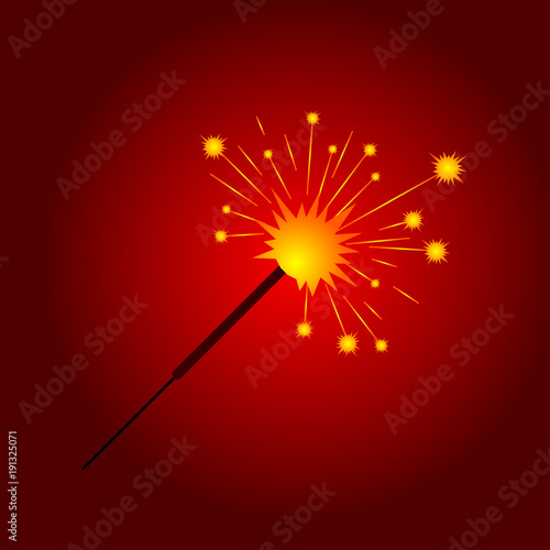 Sparkler vector illustration