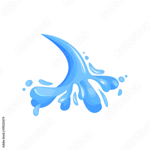 Blue water wave, marine, oceanic and nautical theme vector Illustration