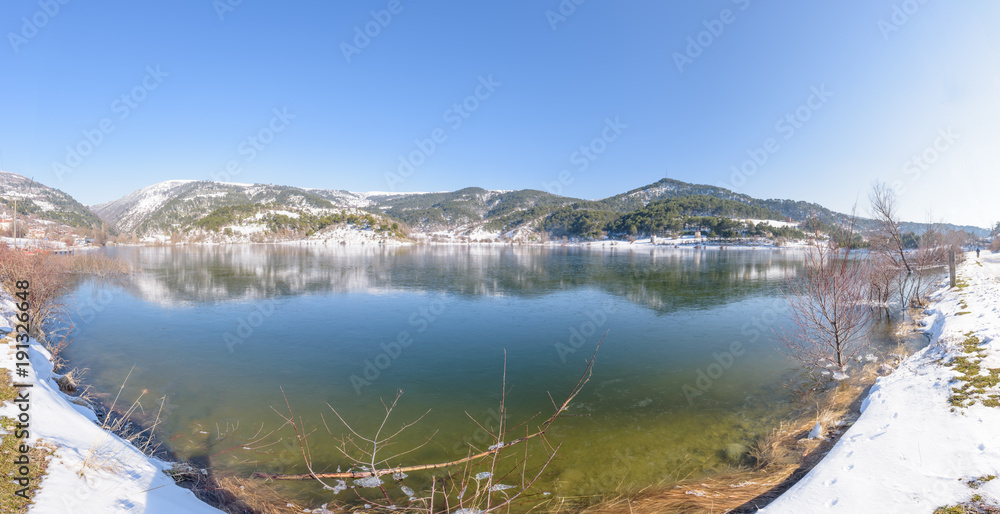 Panoramic view of Cubuk lake in Goynuk