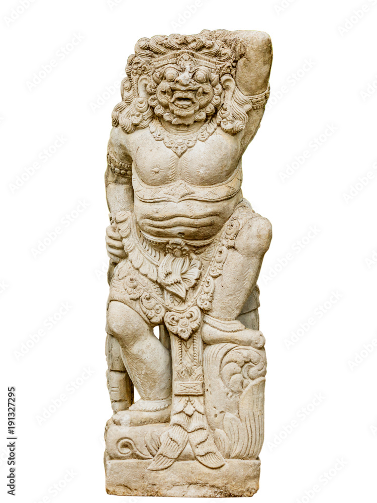 Close up of The Statue of asian giant on white background with Clipping path. Close up of The Statue of asian giant on white background with Clipping path.
