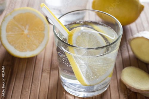 detox water with lemon and ginger