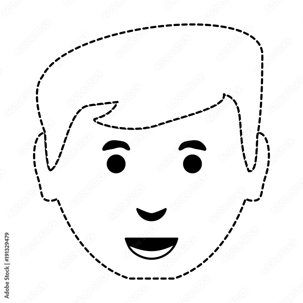 cartoon man face icon cartoon man face icon