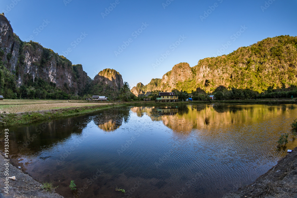 View of Rammang-Rammang, limestone forest in South Sulawesi Indonesia View of Rammang-Rammang, limestone forest in South Sulawesi Indonesia