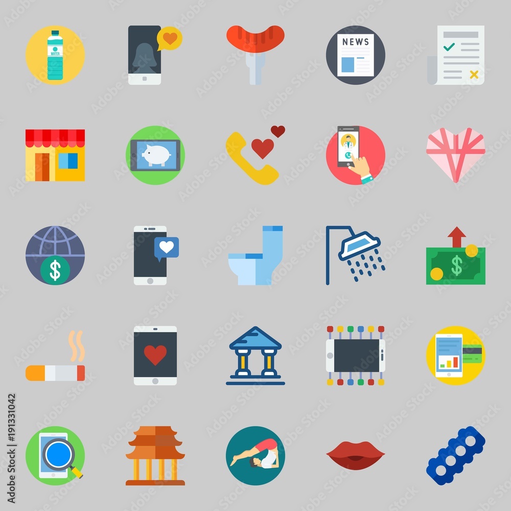 icons set about Lifestyle. with money, yoga, hot dog, love, phone call and museum icons set about Lifestyle. with money, yoga, hot dog, love, phone call and museum