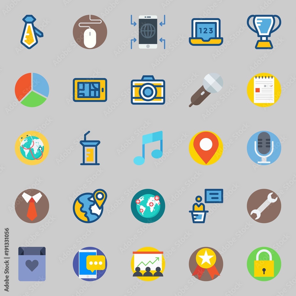icons set about Digital Marketing. with plane, tie, worldwide, note, mouse and location icons set about Digital Marketing. with plane, tie, worldwide, note, mouse and location