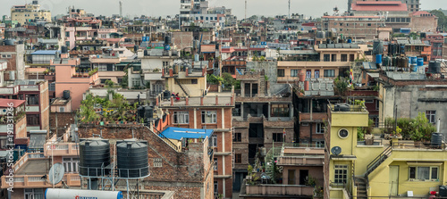 View on multistorey houses in Kathmandu, Nepal photo