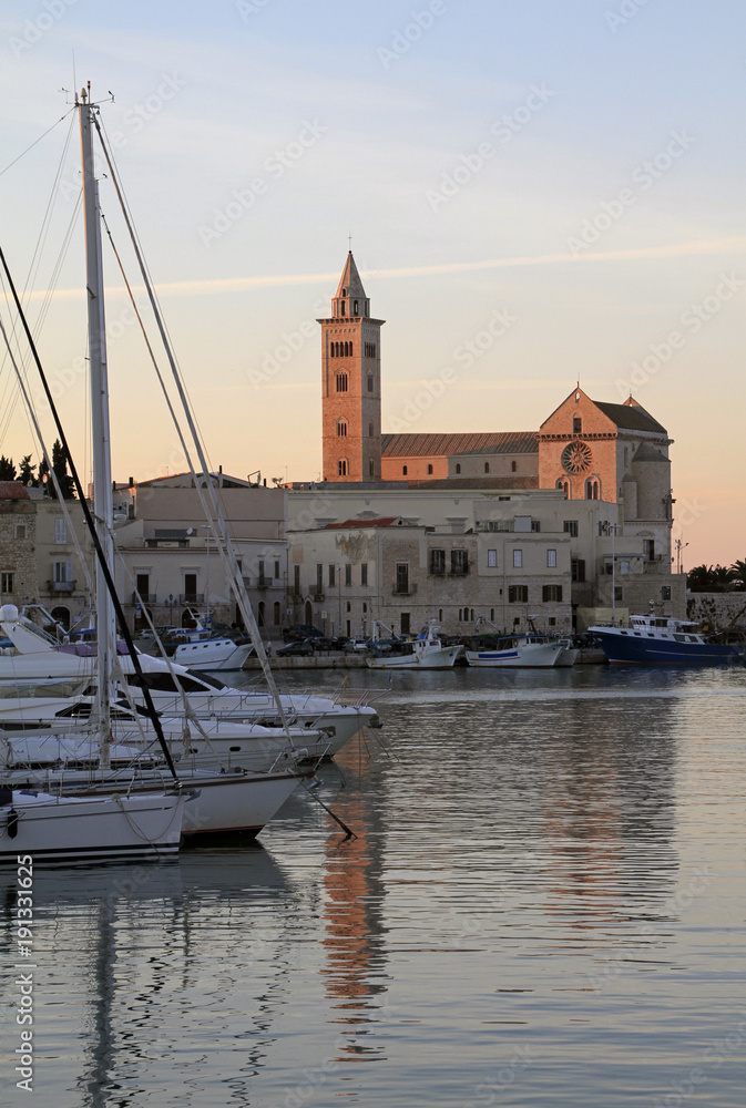 Boats in the port of Trani, Italy