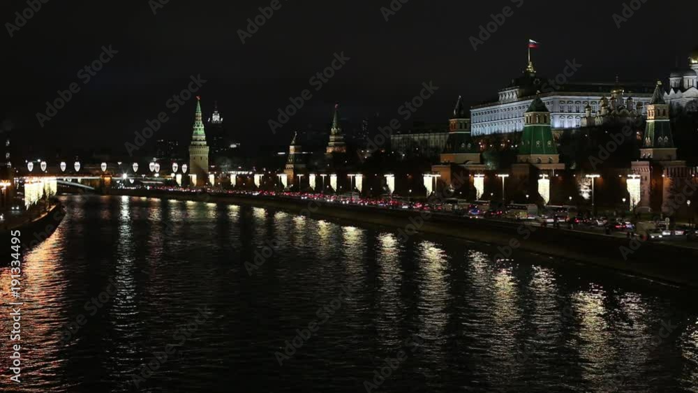 Moscow, Russia - January 3, 2018: New Year, embankment of the Moscow River. Many cars, people go along the Kremlin
Moscow, Russia - January 3, 2018: New Year, embankment of the Moscow River. Many cars, people go along the Kremlin