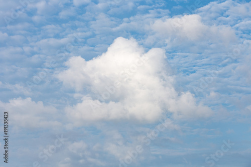 Cloud on the blue sky.