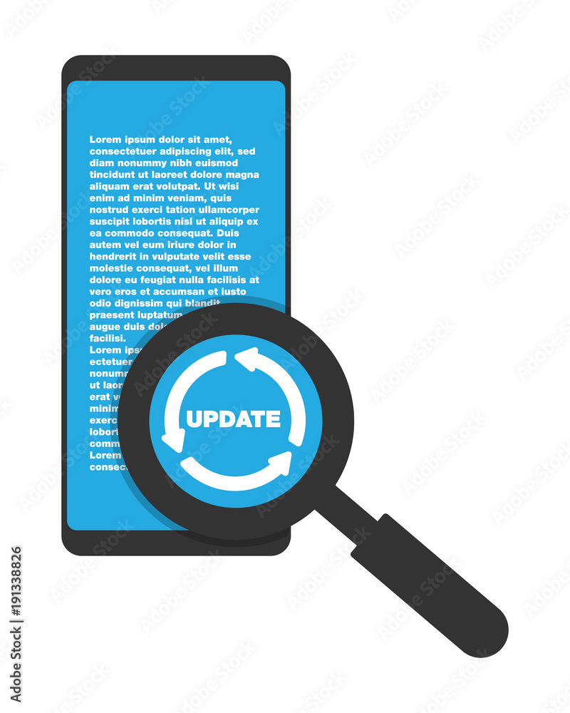 update updating software app smartphone magnifying update updating software app smartphone magnifying
