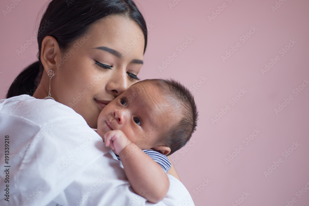 mom and baby